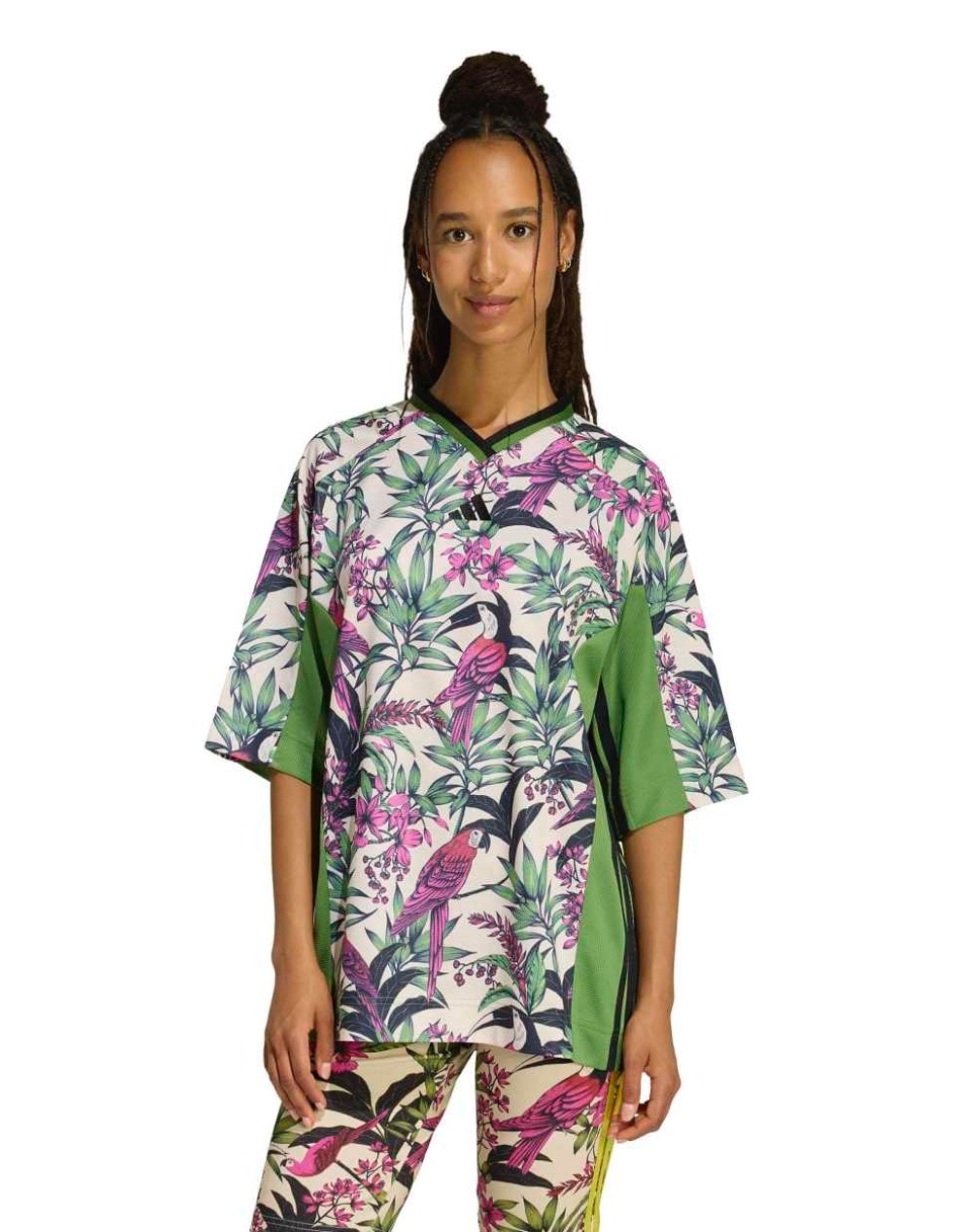 Playera manga corta cuello redondo para mujer