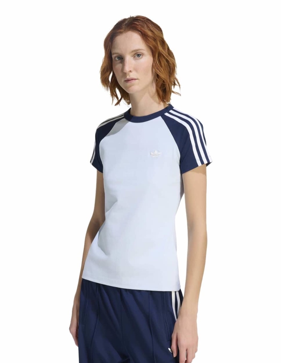 Playera manga corta cuello redondo para mujer