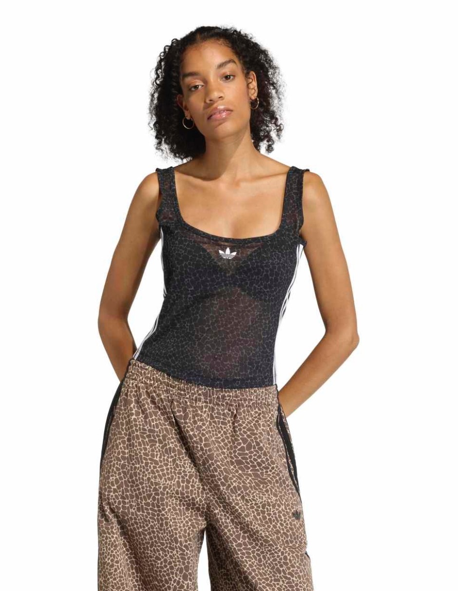 Playera tank sin manga cuello cuadrado para mujer