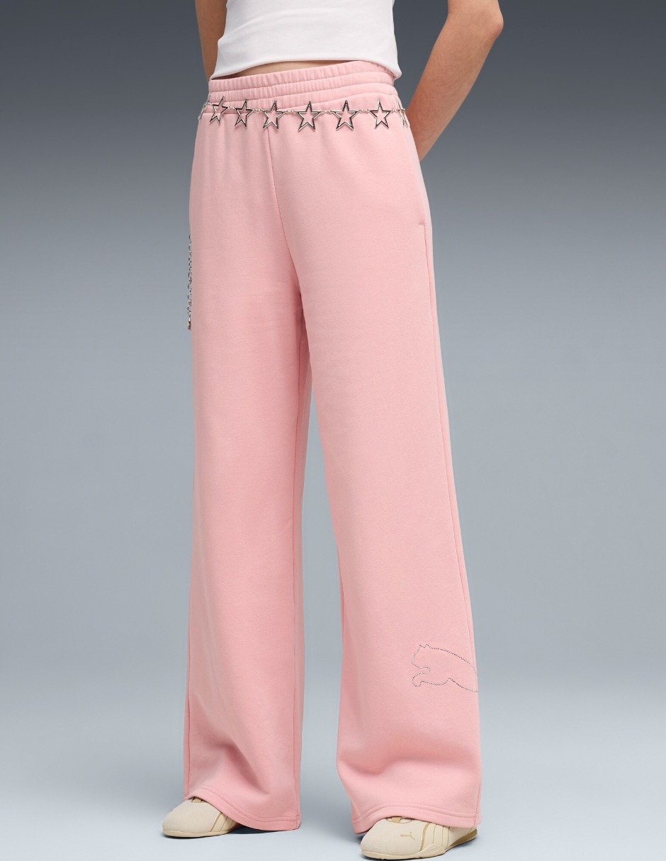 Pants amplio con elástico para mujer