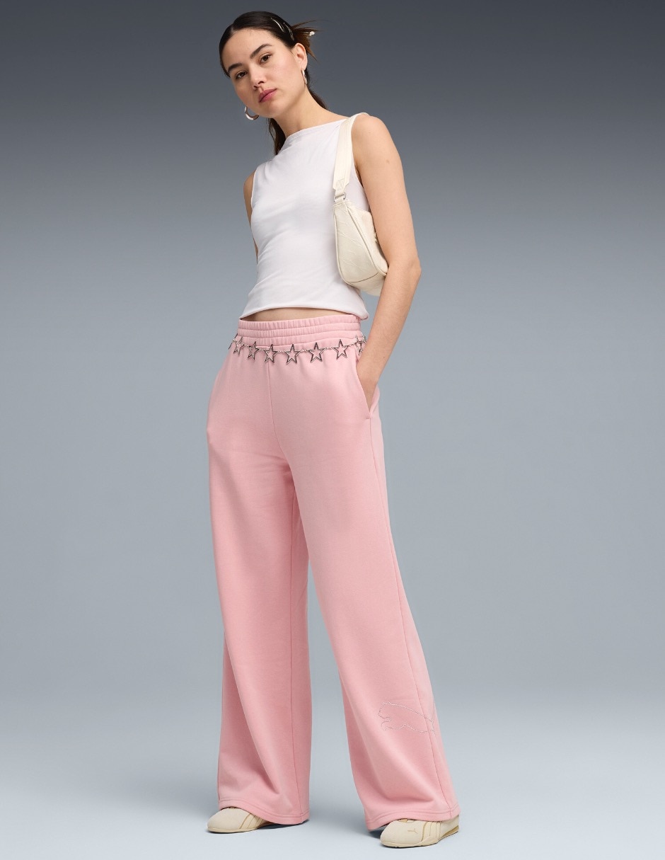 Pants amplio con elástico para mujer 4