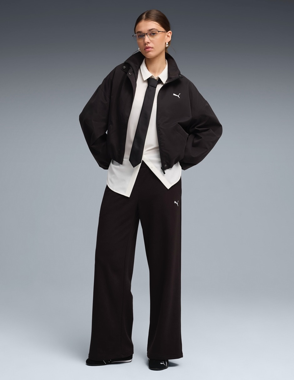 Pants regular con elástico para mujer 5