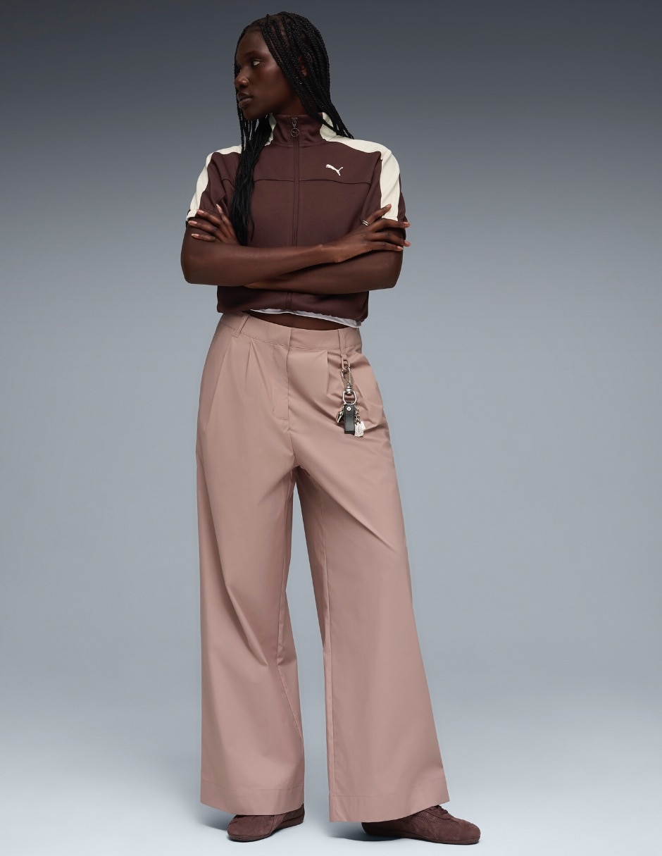 Pants regular con elástico para mujer 4