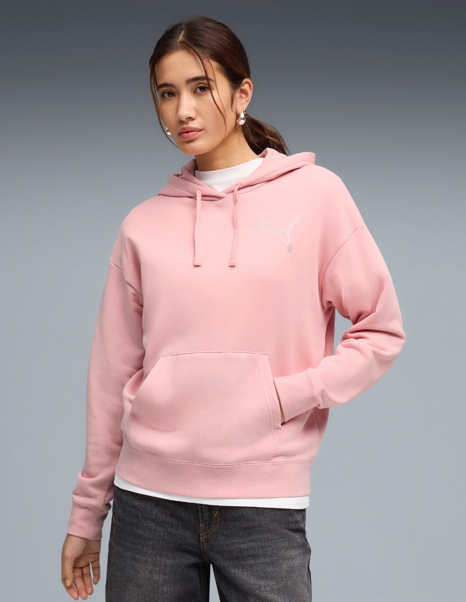Sudadera con capucha y bolsa para mujer