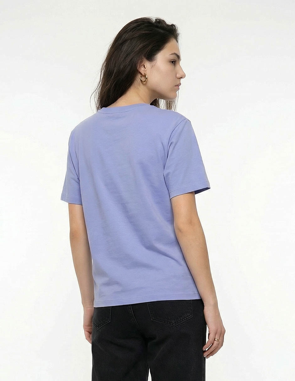 Playera manga corta Bedazzled cuello redondo para mujer 2