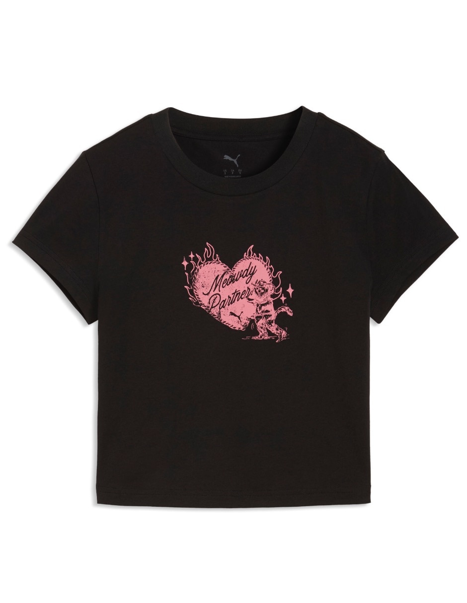 Playera manga corta cuello redondo para mujer
