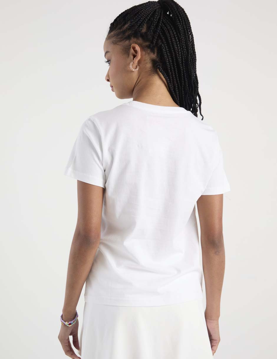 Playera manga corta cuello redondo para mujer 6