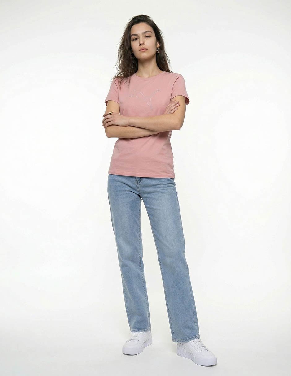 Playera manga corta cuello redondo para mujer 3