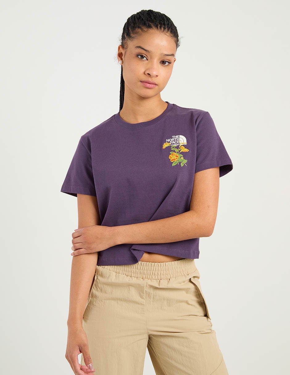 Playera manga corta cuello redondo para mujer
