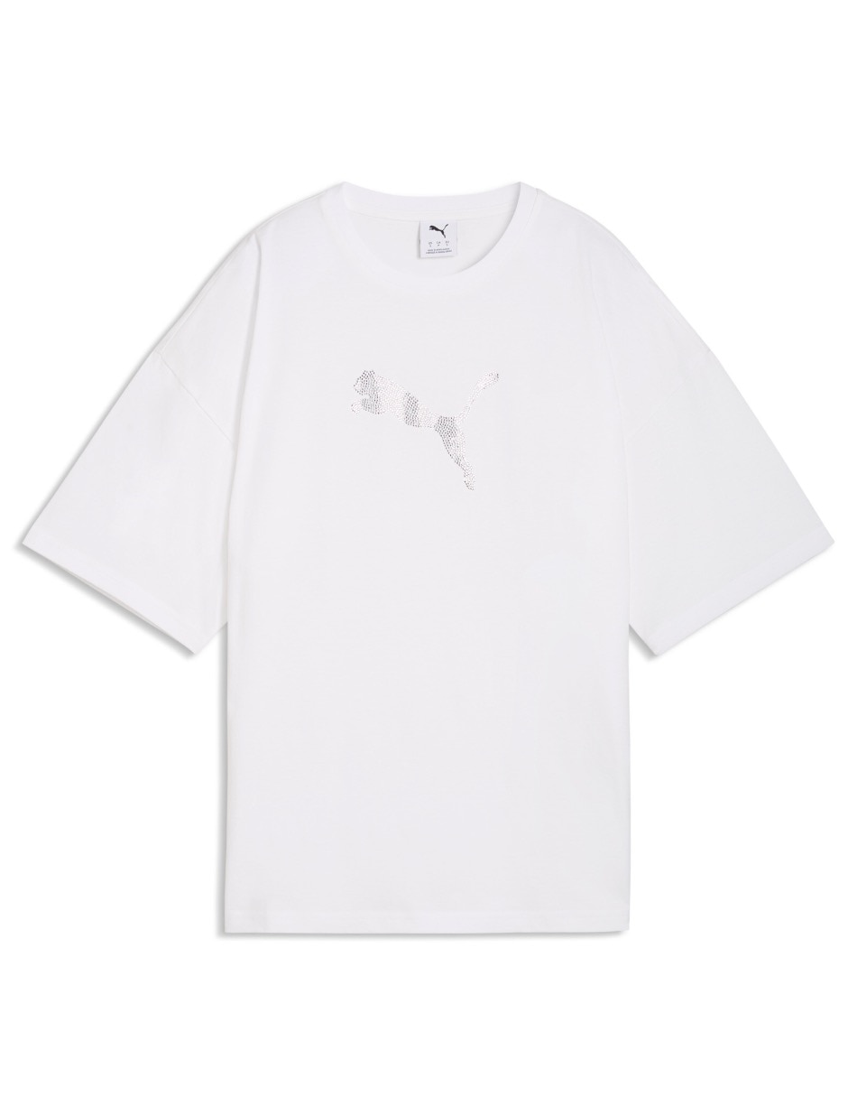 Playera manga corta cuello redondo para mujer