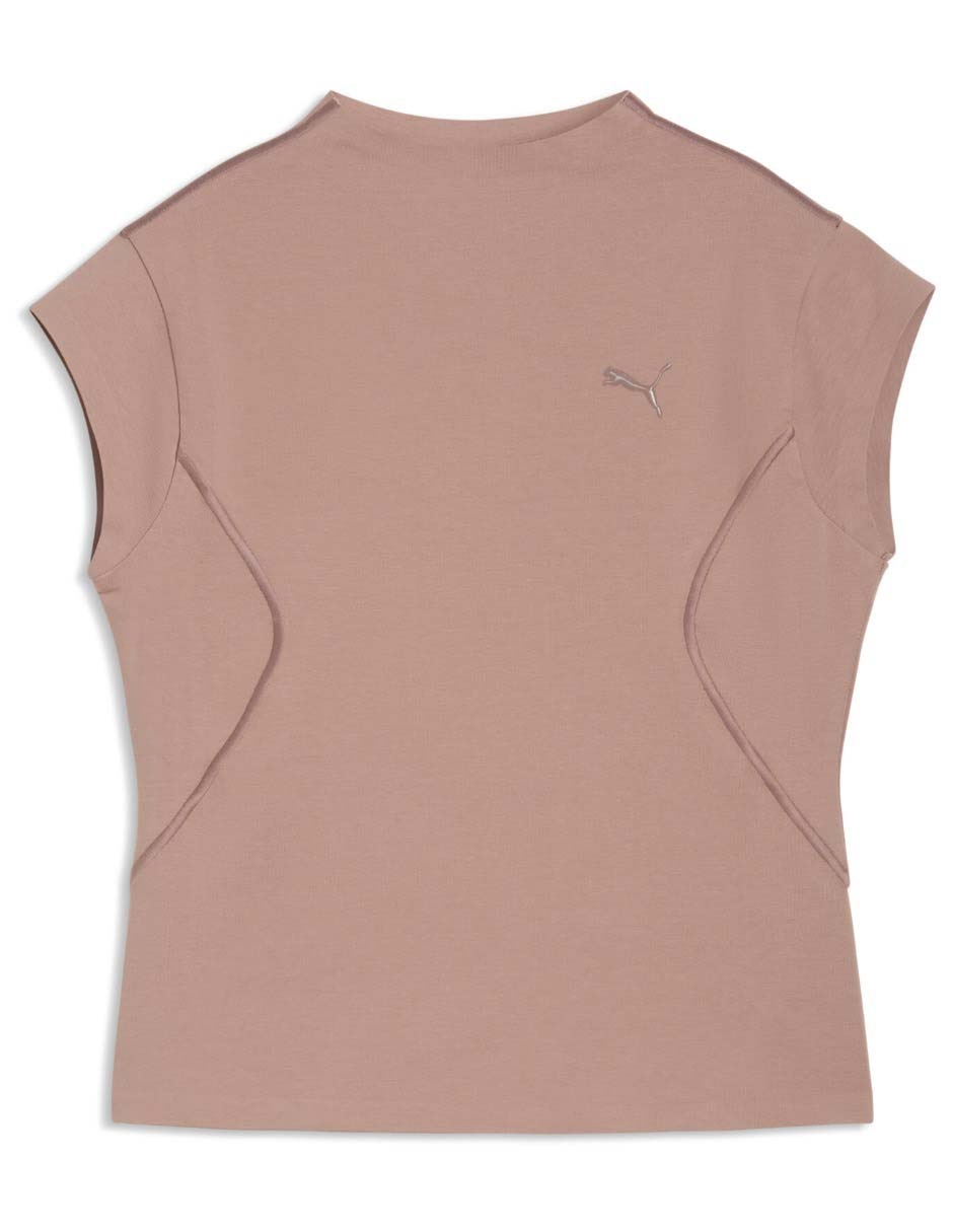 Playera manga corta cuello alto para mujer 5