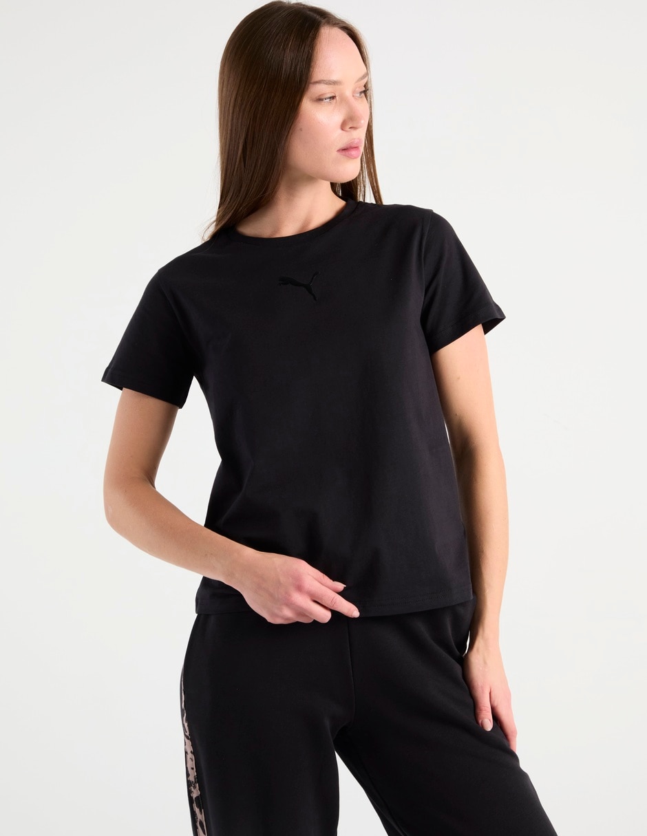 Playera manga corta Ess Elevated cuello redondo para mujer