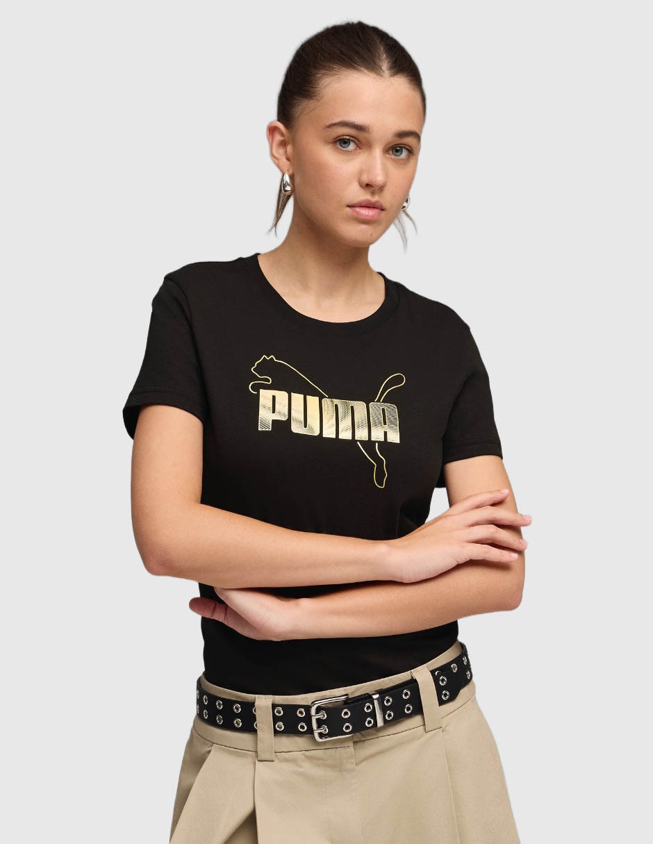 Playera manga corta cuello redondo para mujer