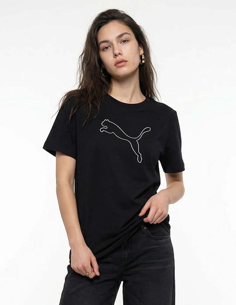 Playera manga corta cuello redondo para mujer