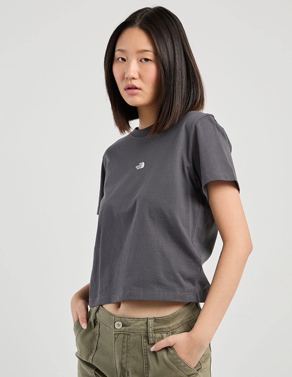 Playera manga corta cuello redondo para mujer