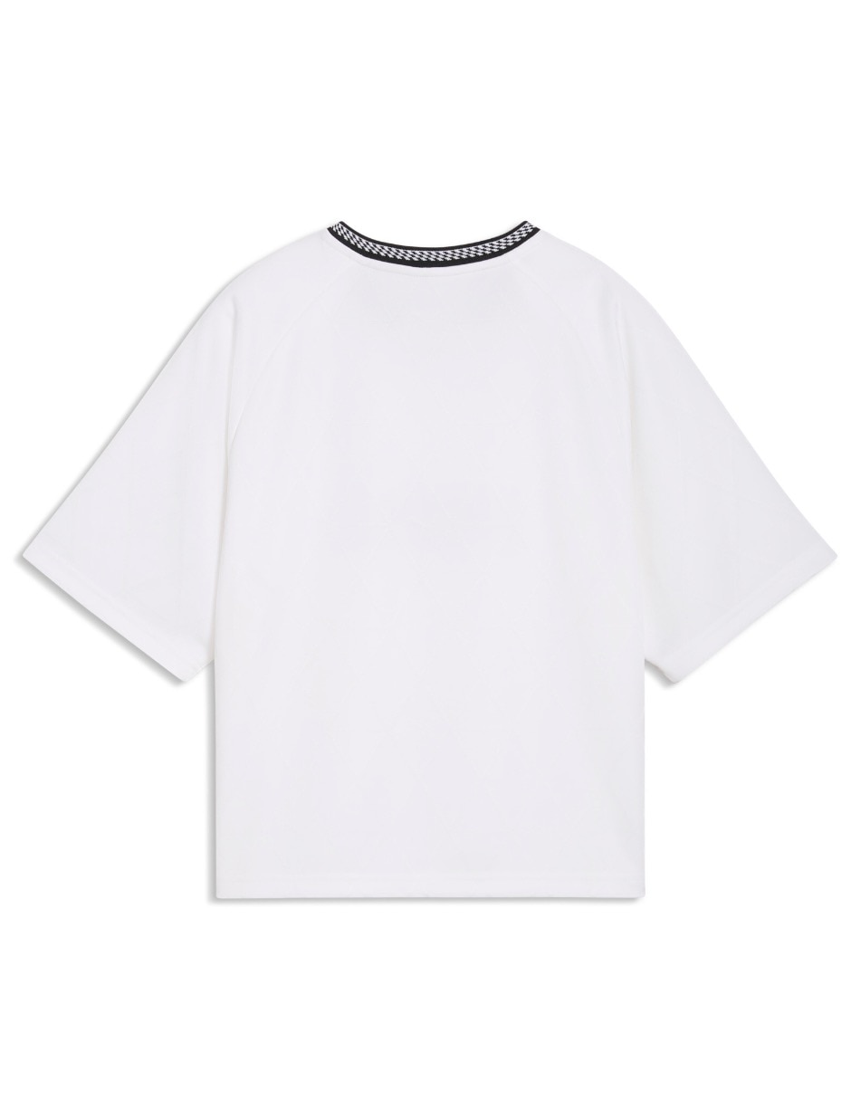 Playera manga corta cuello V para mujer 2