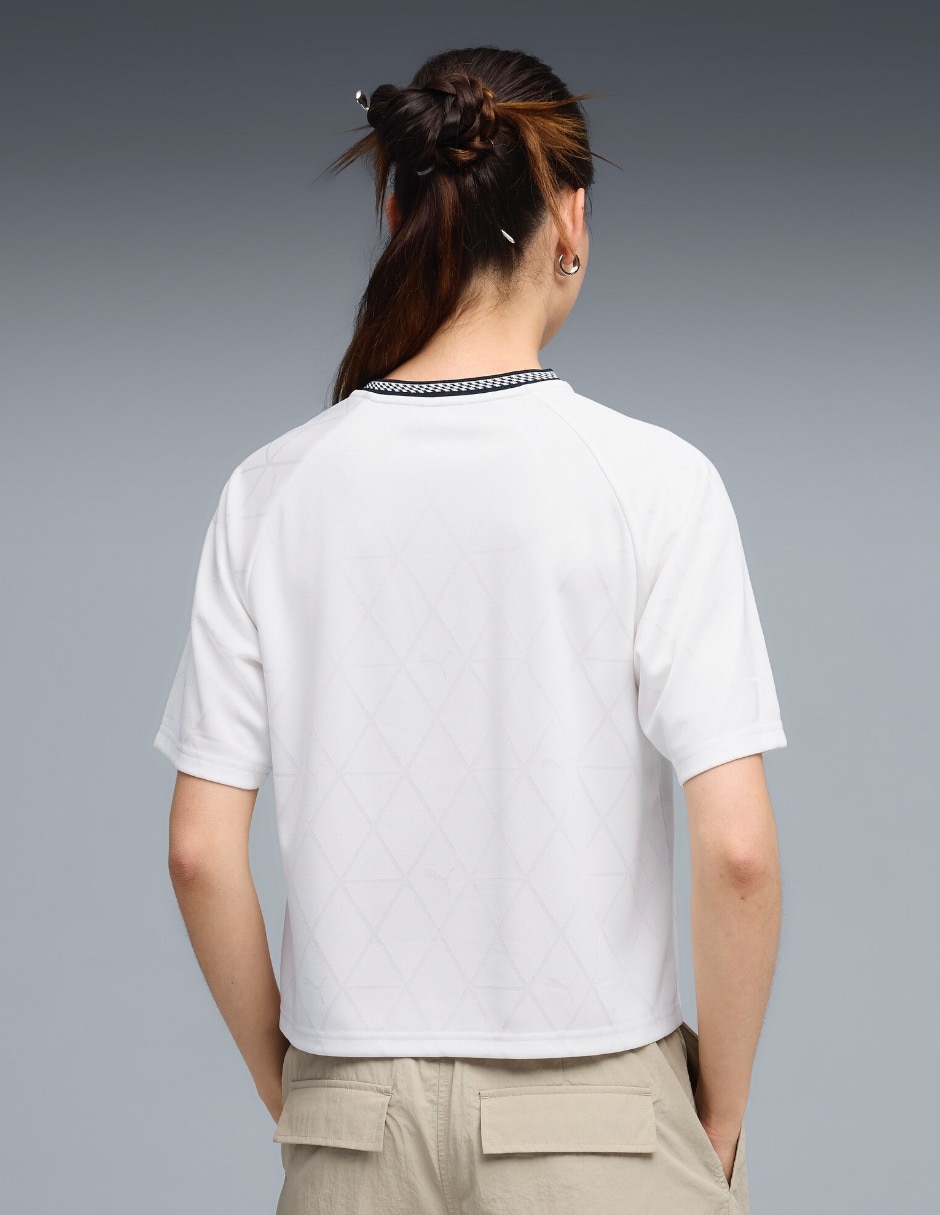 Playera manga corta cuello V para mujer 3