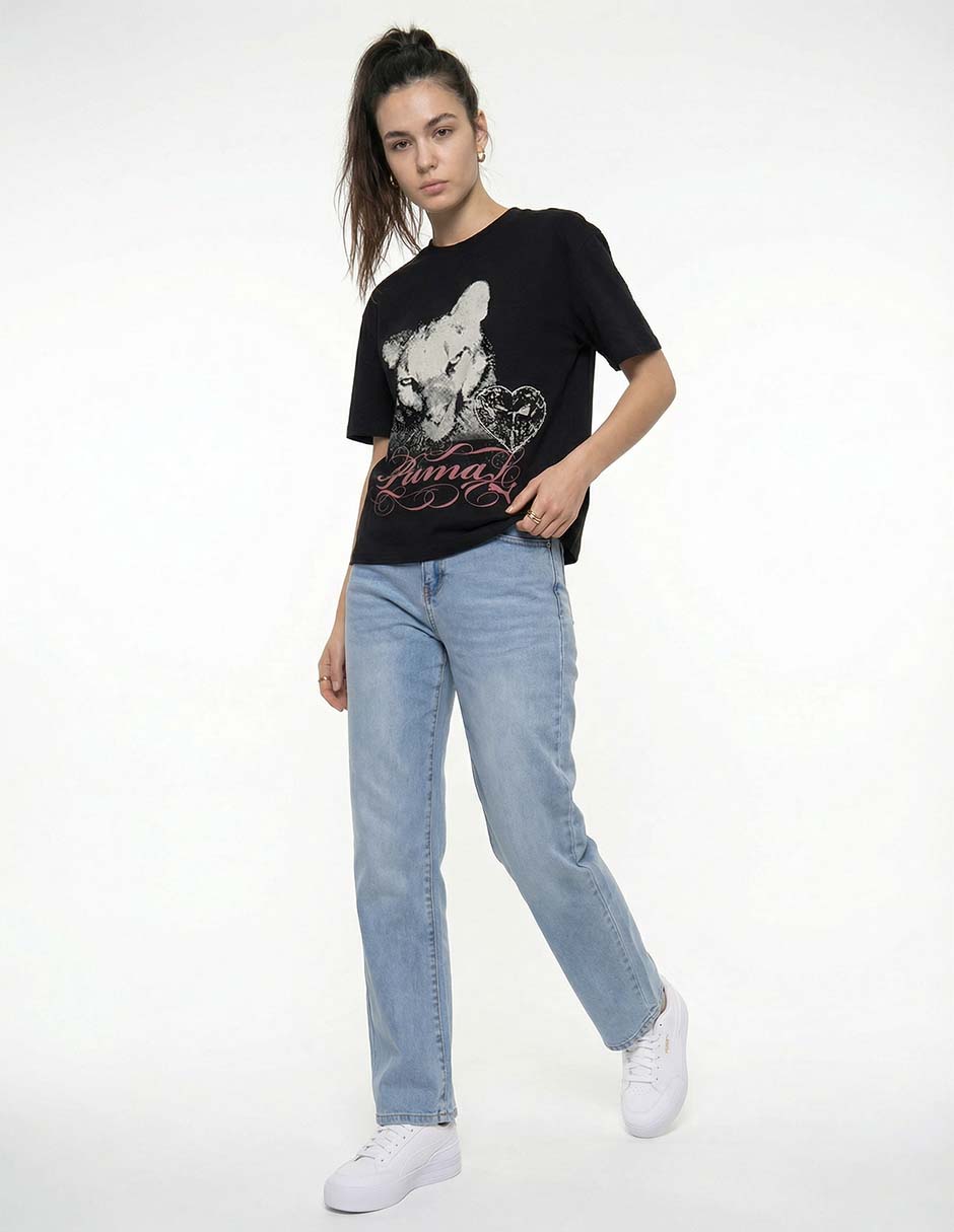 Playera manga corta cuello redondo para mujer 3