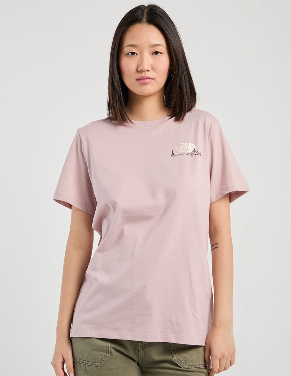 Playera manga corta cuello redondo para mujer