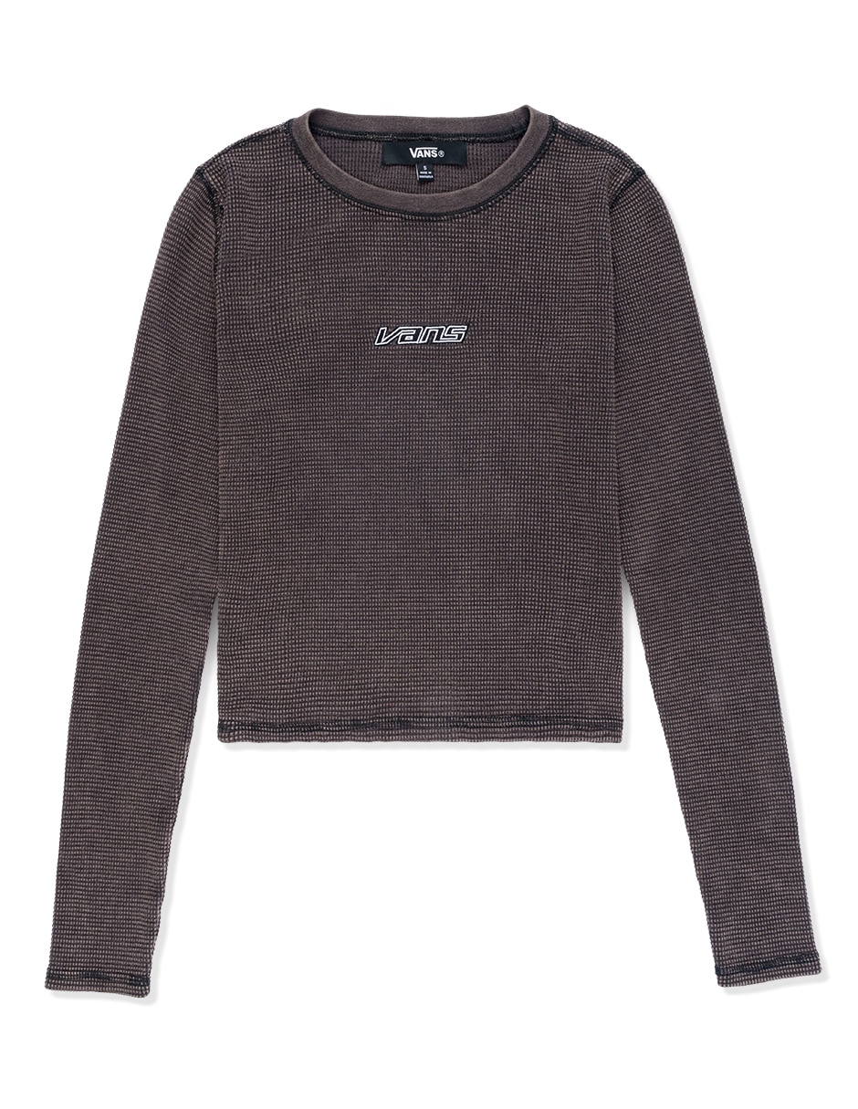 Playera manga larga cuello redondo para mujer 4