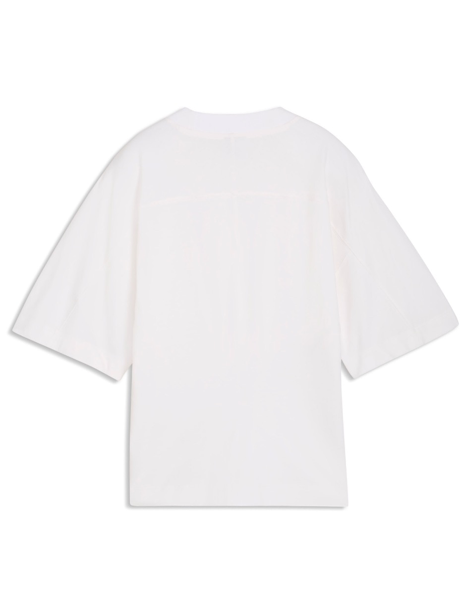 Playera manga al codo cuello redondo para mujer 2
