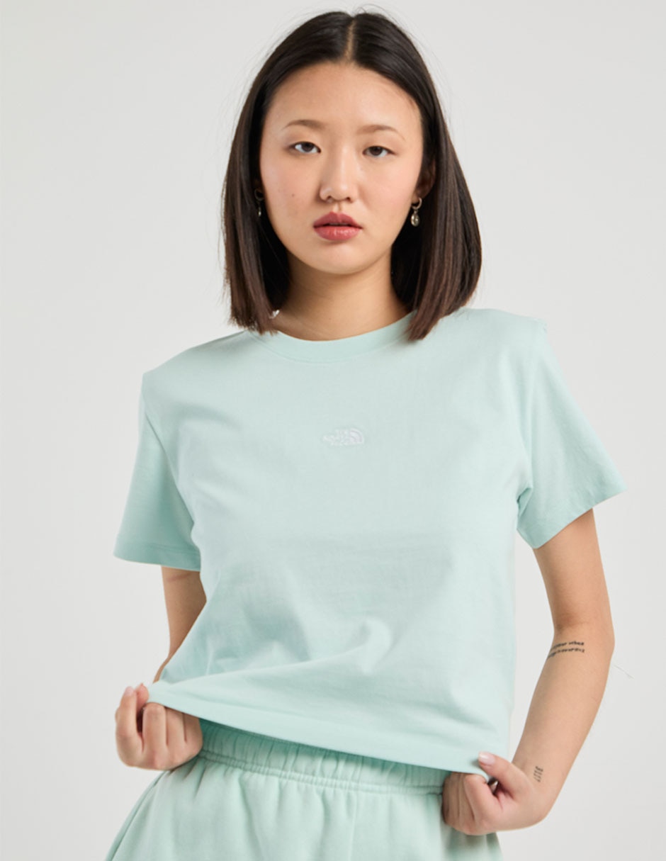 Playera manga corta cuello redondo para mujer