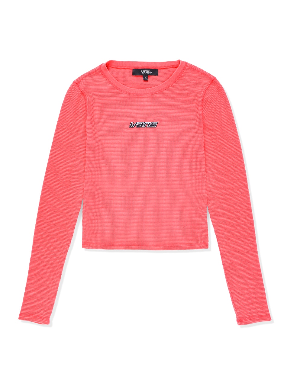 Playera manga larga cuello redondo para mujer 4