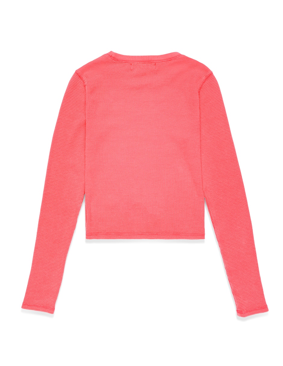 Playera manga larga cuello redondo para mujer 5