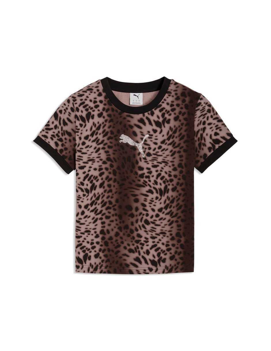 Playera manga corta cuello redondo para mujer