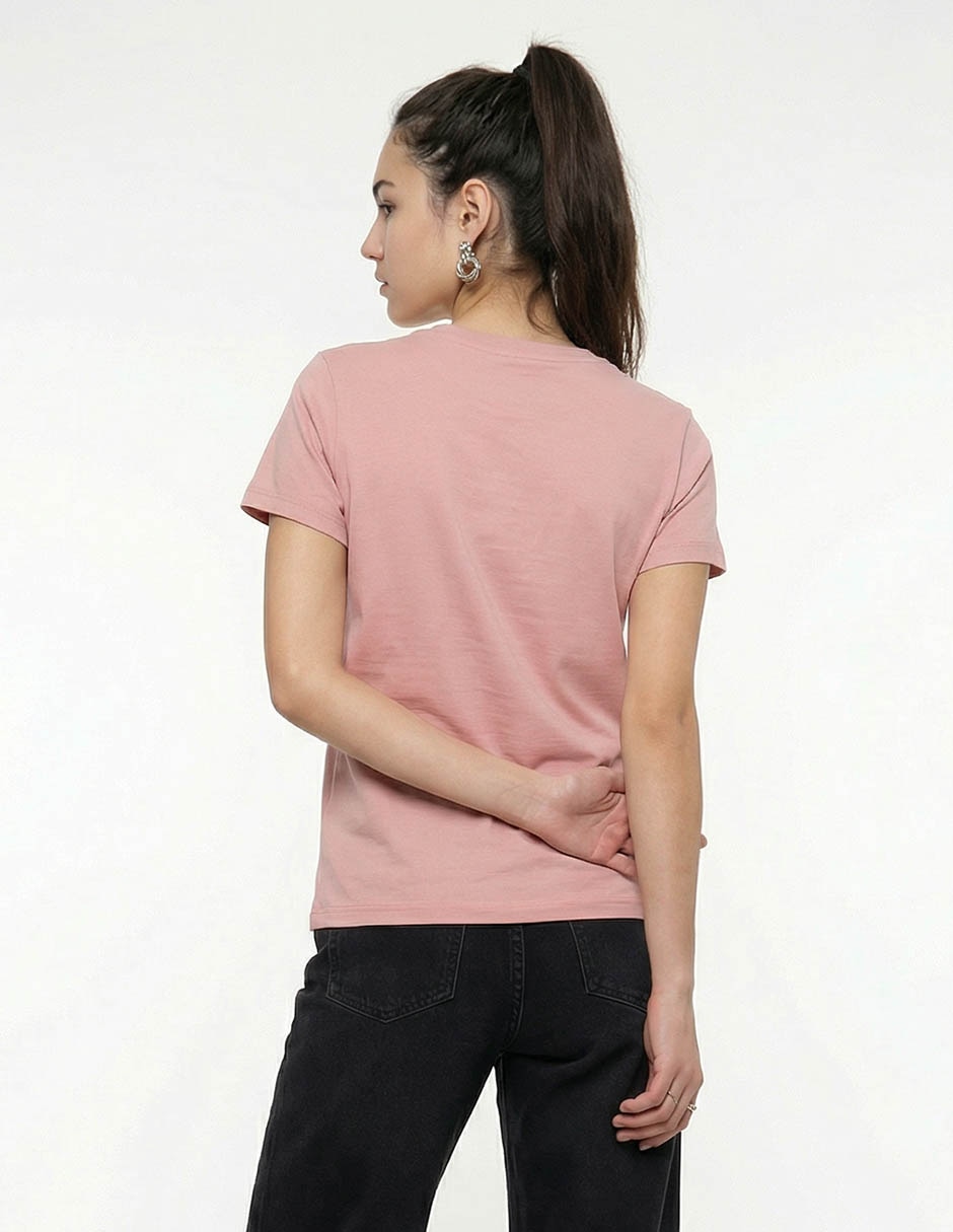 Playera manga corta cuello redondo para mujer 2