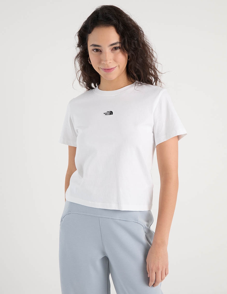 Playera manga corta cuello redondo para mujer