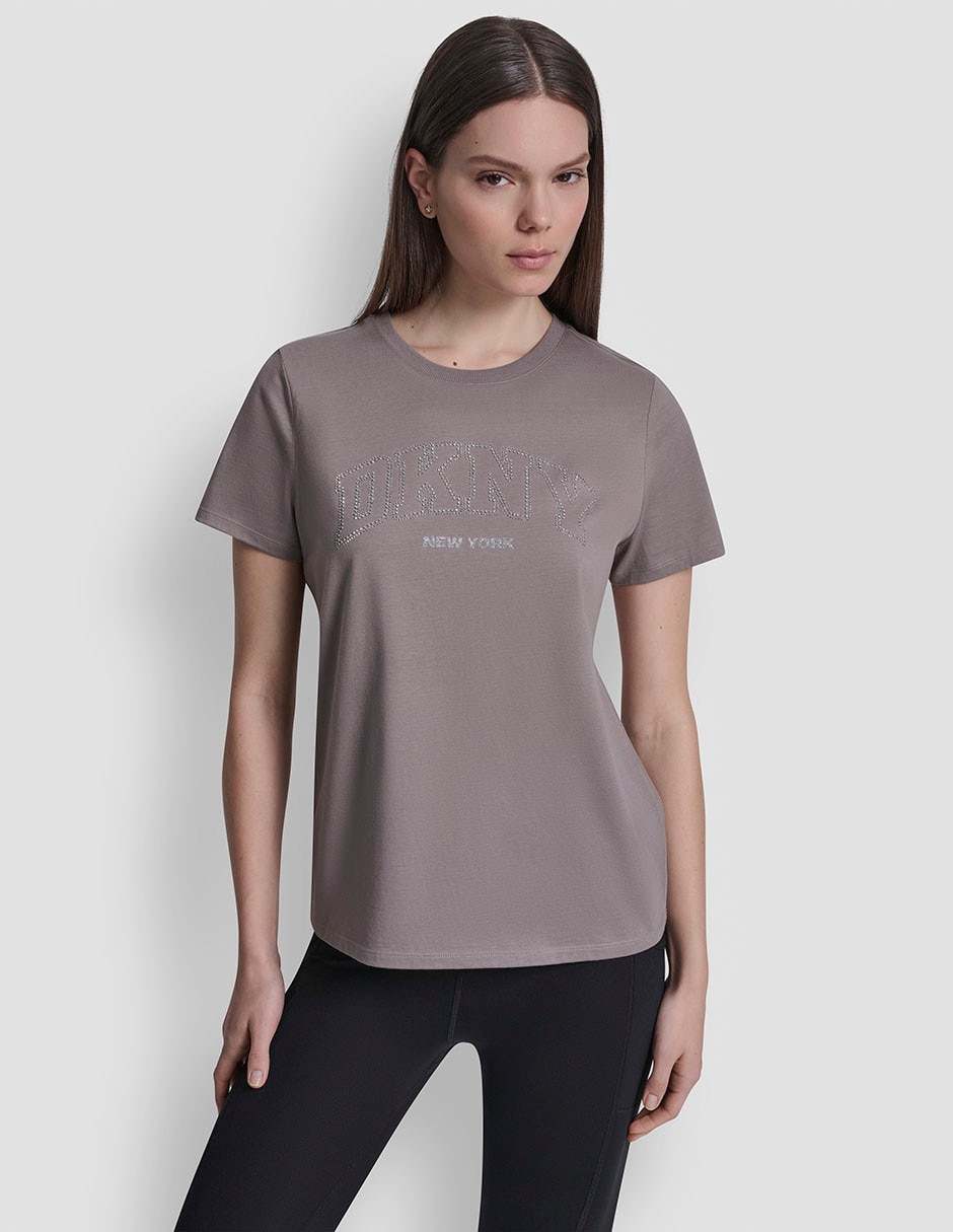Playera manga corta cuello redondo para mujer