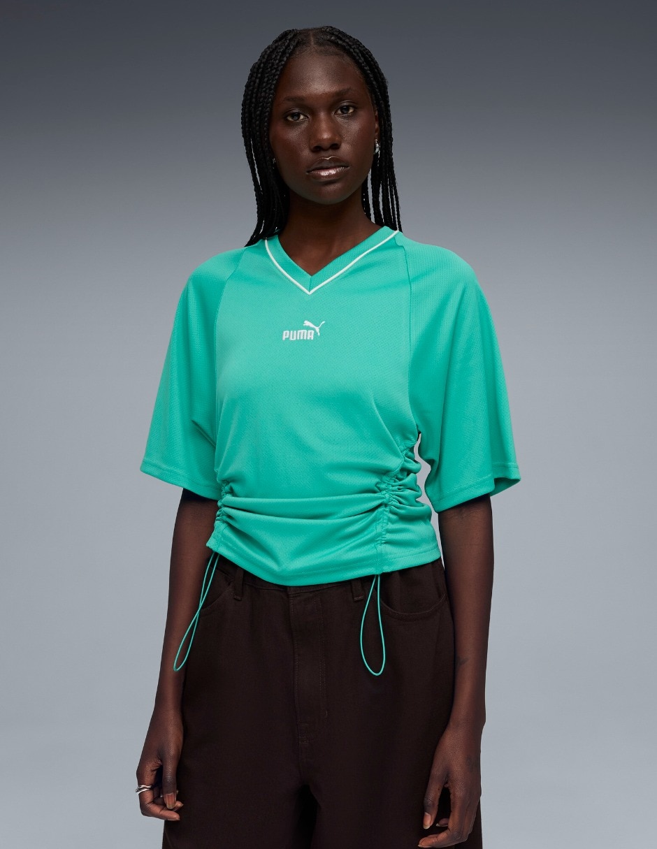 Playera manga corta Future Puma Archive cuello V para mujer