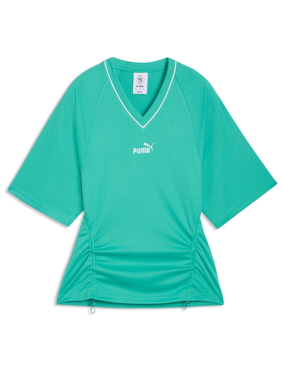 Playera manga corta Future Puma Archive cuello V para mujer 5