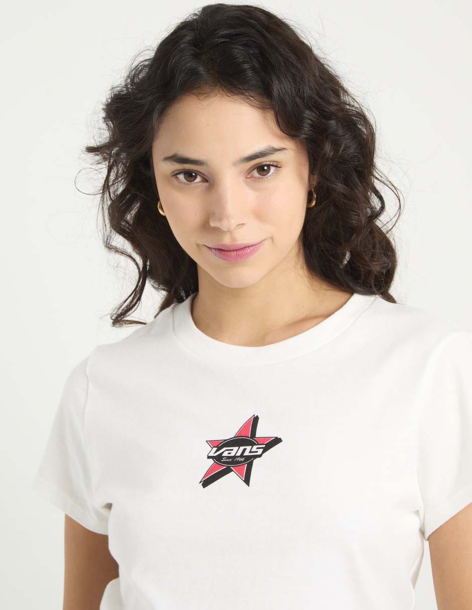 Playera manga corta cuello redondo para mujer 4