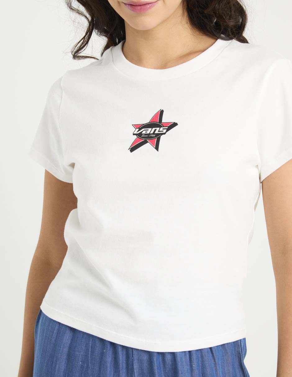 Playera manga corta cuello redondo para mujer 5