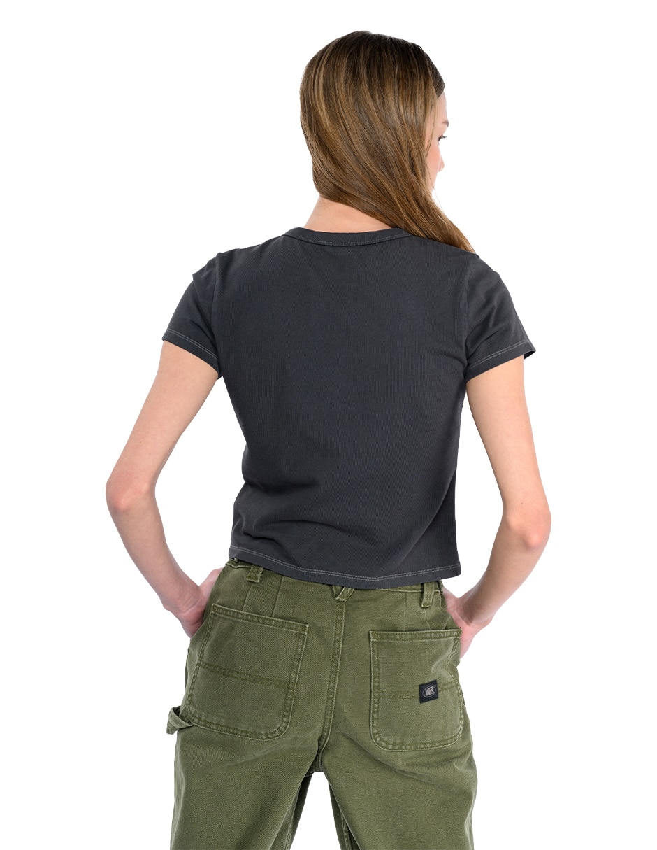 Playera manga corta cuello redondo para mujer 3