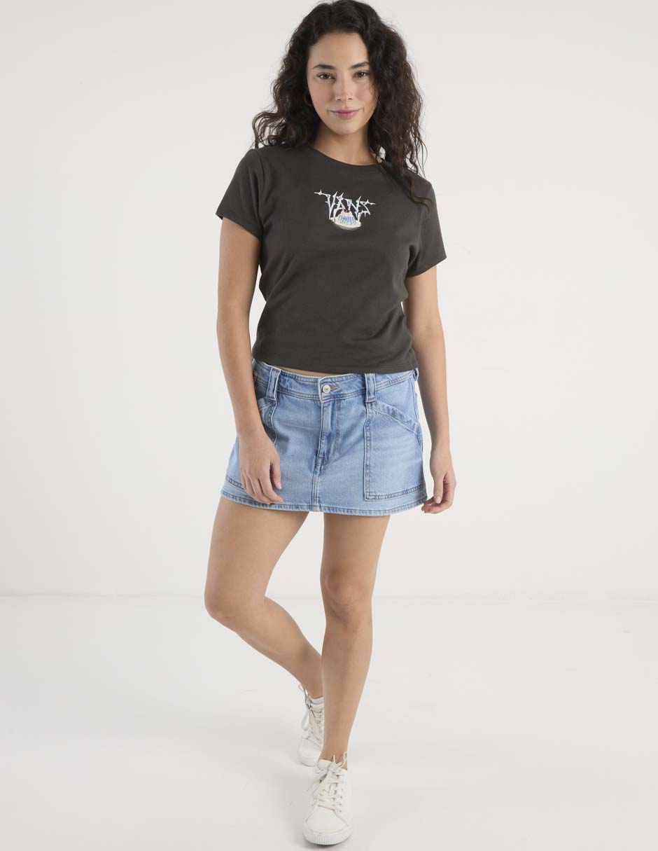 Playera manga corta cuello redondo para mujer 3