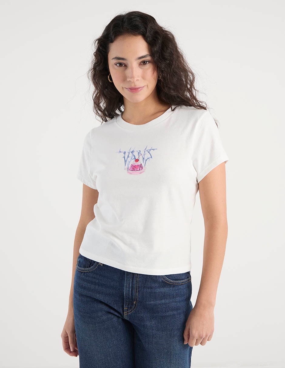 Playera manga corta cuello redondo para mujer 2