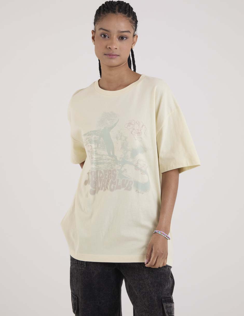 Playera manga al codo cuello redondo para mujer Playera manga al codo cuello redondo para mujer