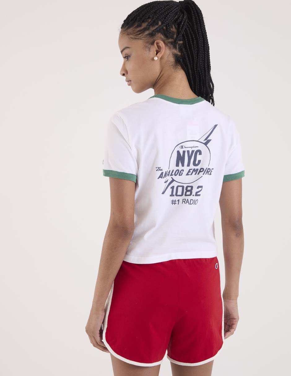 Playera manga corta cuello redondo para mujer 6