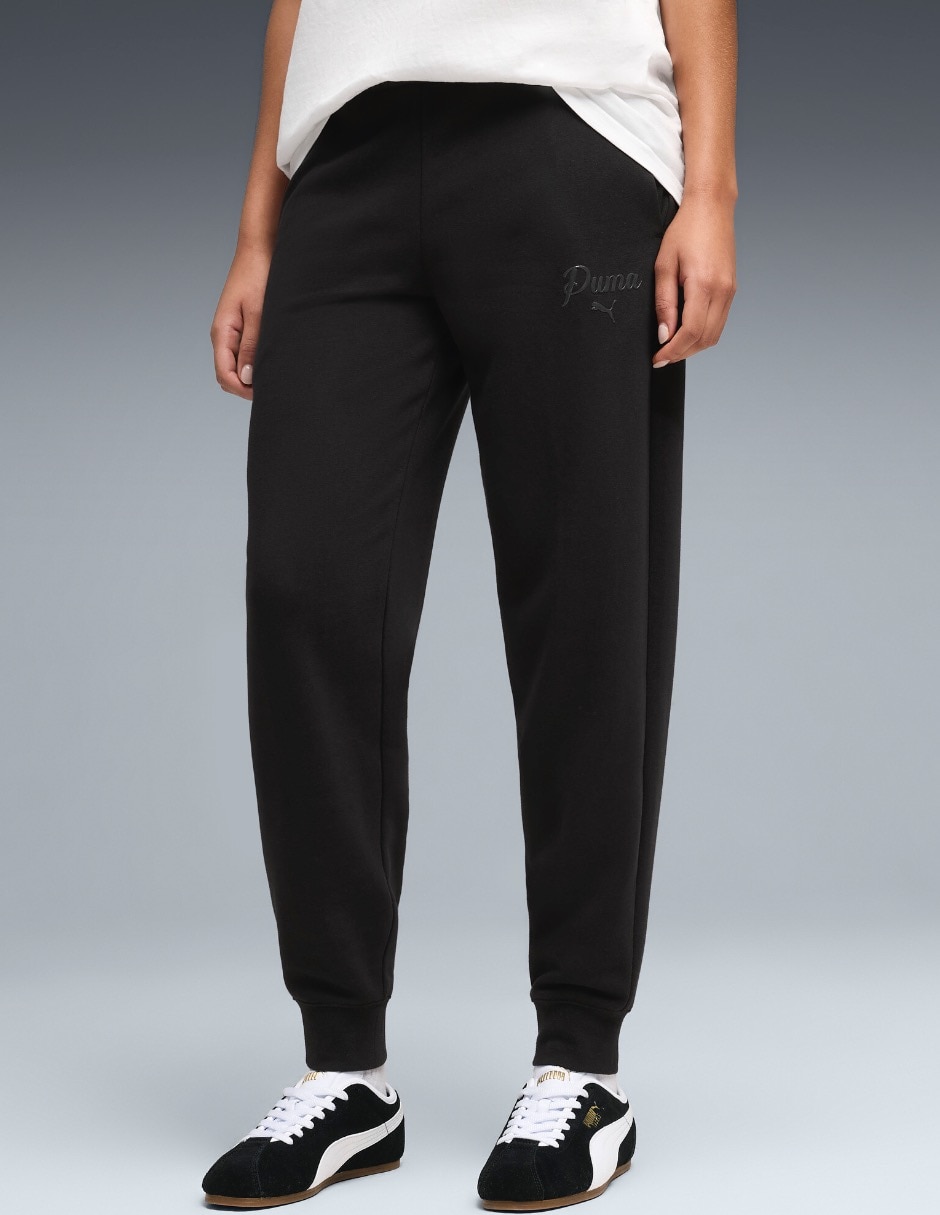 Pants regular con elástico para mujer