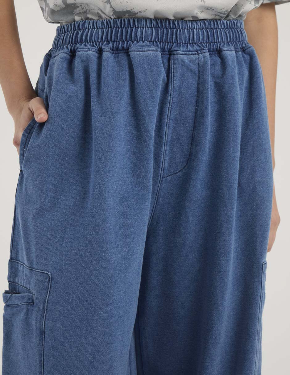 Pants acampanado con elástico para mujer 4