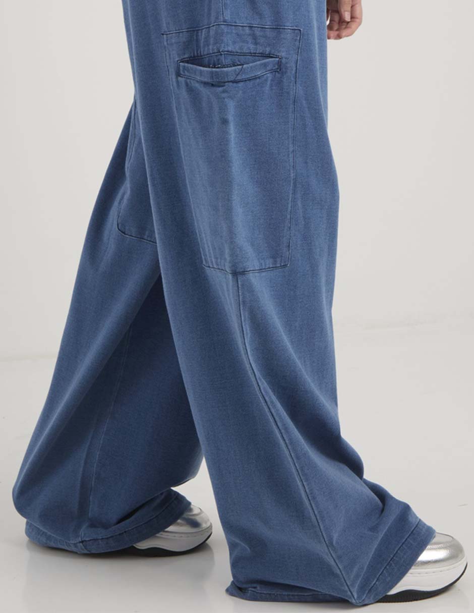 Pants acampanado con elástico para mujer 5