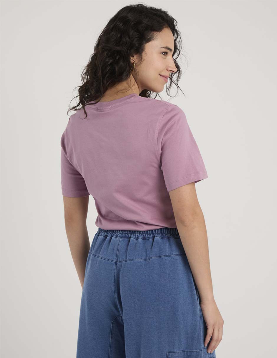 Playera manga corta cuello redondo para mujer 6