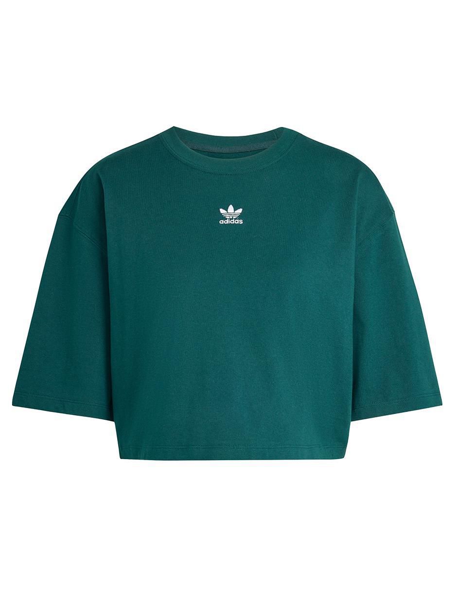 Playera manga corta Trefoil Essentials cuello redondo para mujer 2